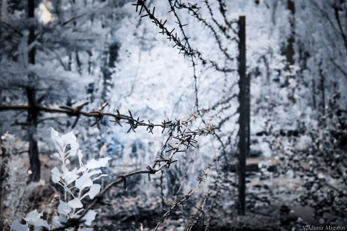 Stacheldrahtzaun Tschernobyl Prypjat Stalker