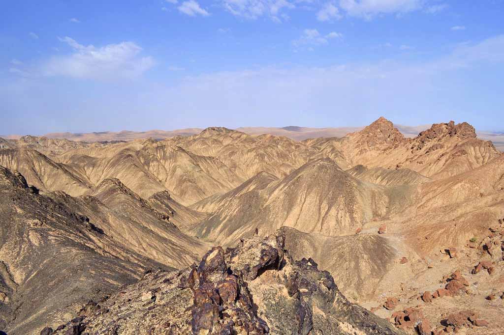 China Berge der Wüste Gobi bei Dunhuang