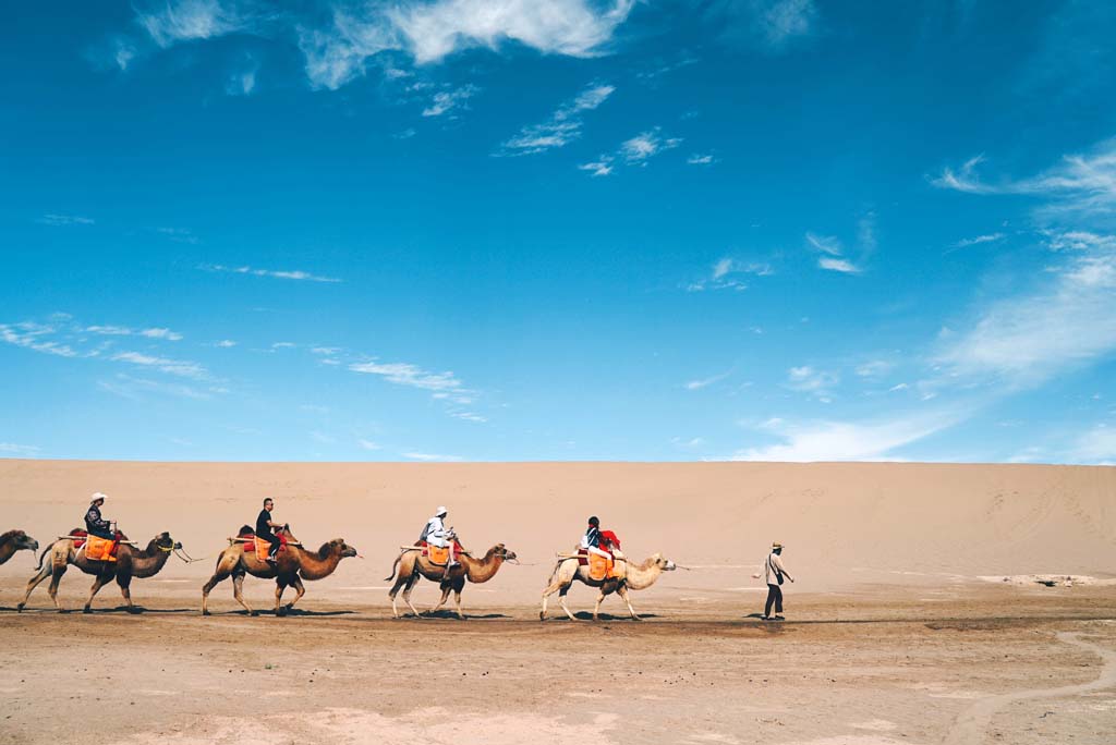 China Reiseziele bei Dunhuang Wüste Gobi