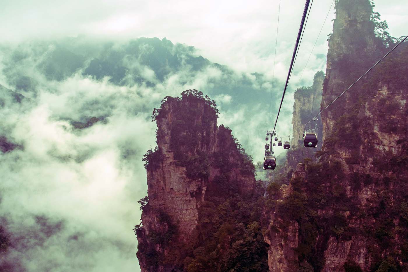China Sehenswürdigkeiten Huang Shan Landschaft Natur Nationalparks