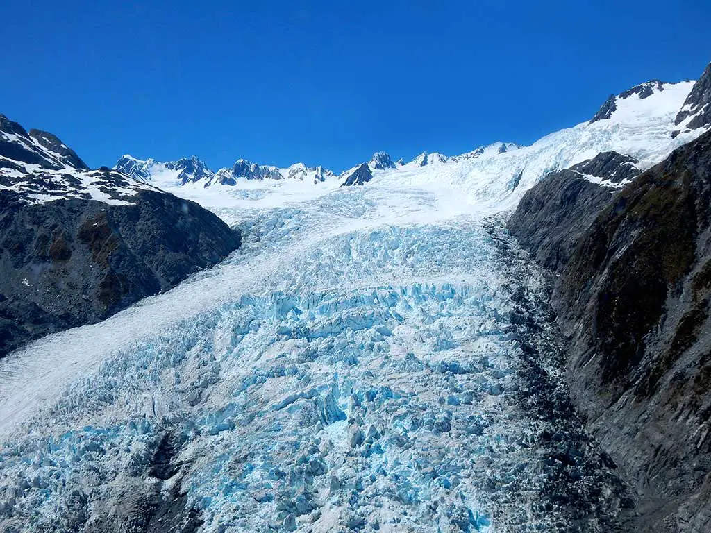 Oberes Ende des Fox Gletscher